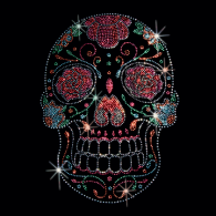 Rose Eyes Candy Skull